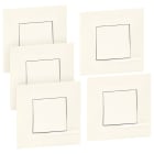 Bticino - Lot de 5 interrupteurs ou va-et-vient Altège complet - finition Neige