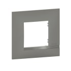 Bticino - Plaque Altège Classico 1 poste Nuage - effet aluminium avec liseré effet alu