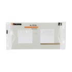 Bticino - Plaque Altège Mezzo 2 postes Note boisée - blanc satiné avec liseré effet bois