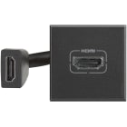 Bticino - Prise HDMI typeA préconnectorisée version 2.0 Axolute - Anthracite - 2 modules