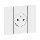Bticino - Plaque de finition Living Now Collection Les Blancs 2 modules finition Blanc