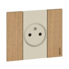 Bticino - Plaque de finition Living Now Collection Les Sables 2 modules finition Chêne