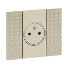 Bticino - Plaque de finition Living Now Collection Les Blancs 2 modules finition Optic