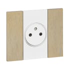 Bticino - Plaque de finition Living Now Collection Les Blancs 2 modules finition Or