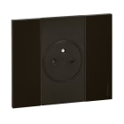 Bticino - Plaque de finition Living Now Collection Les Noirs 2 modules finition Nuit