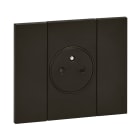 Bticino - Plaque de finition Living Now Collection Les Noirs 2 modules finition Noir