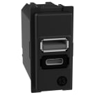 Bticino - Living Now - Prise chargeur USB  type A+C