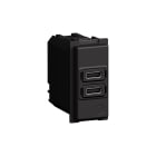 Bticino - Prise USB Type C+C Living Now - Power Delivery 20W - 1 module - Noir