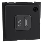 Bticino - Living Now - prise USB Type C 45W Power Delivery -100/240V - 2 modules