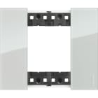 Bticino - Plaque de finition Living Now Collection Les Blancs 2 modules finition Ciel