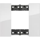 Bticino - Plaque de finition Living Now Collection Les Blancs 2 modules finition Glacier