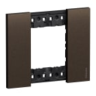 Bticino - Plaque de finition 2 modules Bronze - Living Now