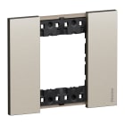 Bticino - Plaque de finition 2 modules Champagne - Living Now