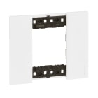 Bticino - Plaque de finition Living Now Collection Les Blancs 2 modules finition Blanc