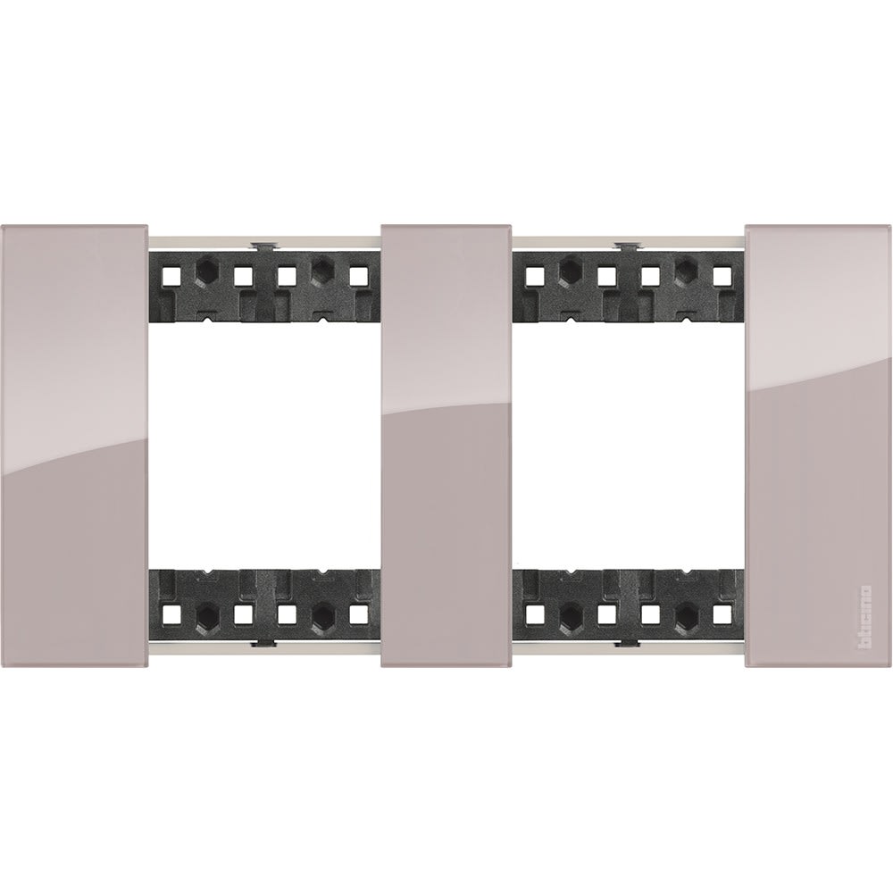 Bticino - Plaque de finition Living Now Collection Les Sables 2x2 modules finition Aurore
