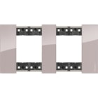 Bticino - Plaque de finition Living Now Collection Les Sables 2x2 modules finition Aurore