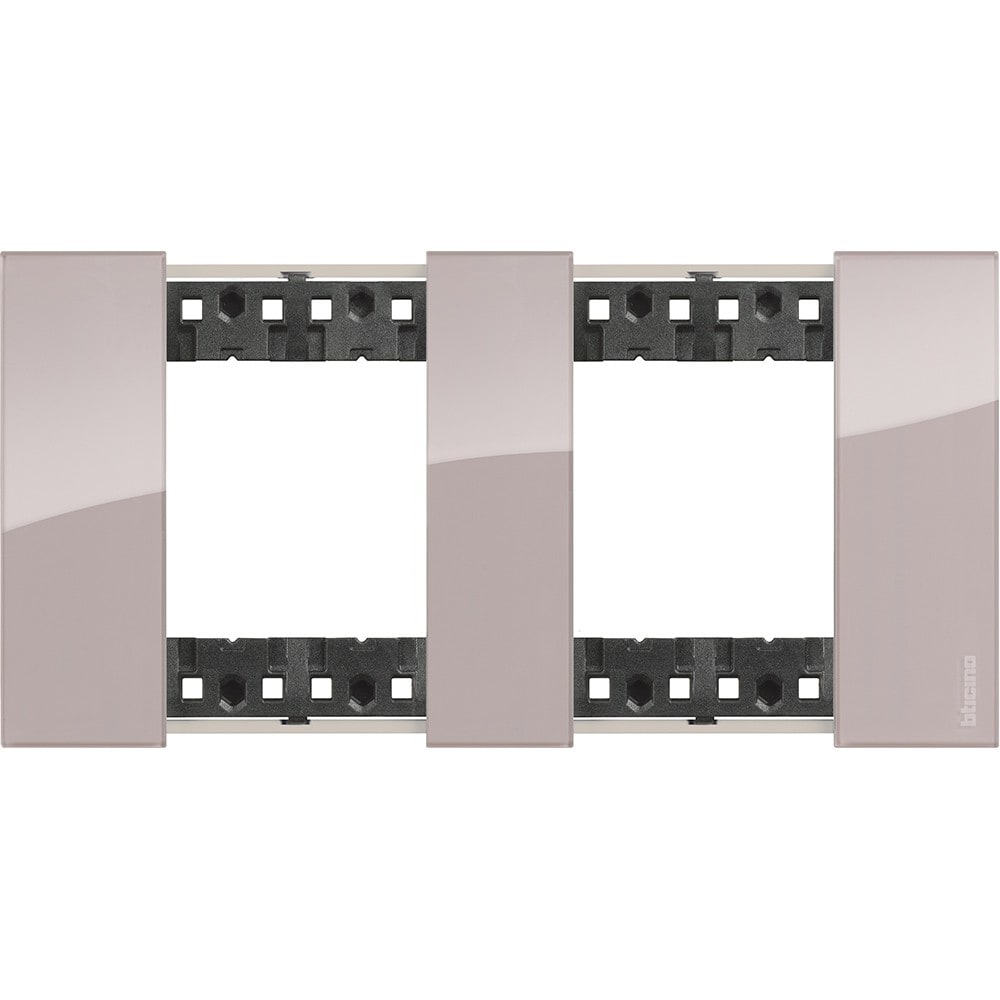 Bticino - Plaque de finition Living Now Collection Les Sables 2x2 modules finition Aurore