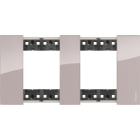 Bticino - Plaque de finition Living Now Collection Les Sables 2x2 modules finition Aurore