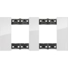Bticino - Plaque de finition Living Now Collection Les Blancs 2x2 modules finition Glacier