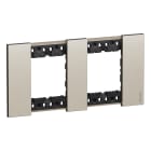 Bticino - Plaque de finition 2x2 modules Champagne - Living Now