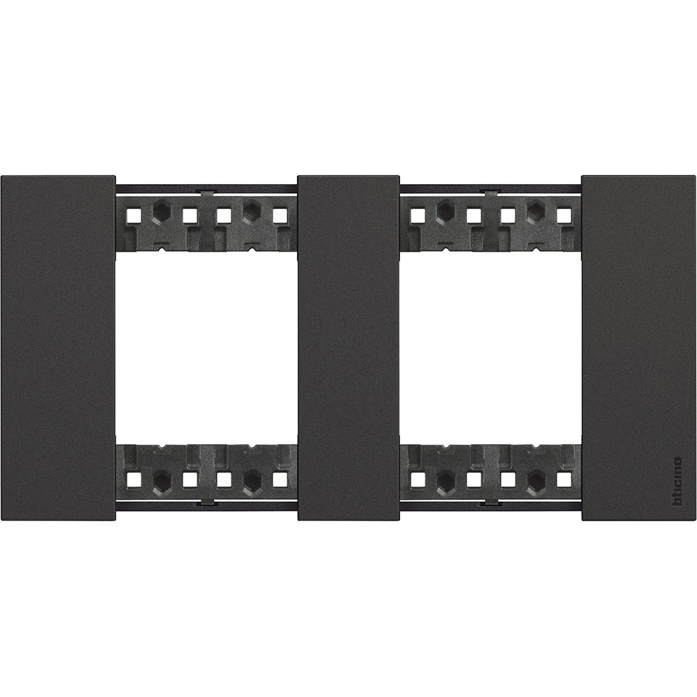 Bticino - Plaque de finition Living Now Collection Les Noirs 2x2 modules finition Noir
