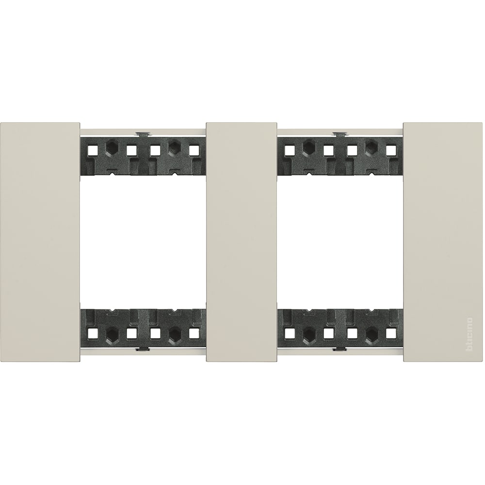 Bticino - Plaque de finition Living Now Collection Les Sables 2x2 modules finition Sable