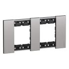 Bticino - Plaque de finition 2x2 modules Acier - Living Now