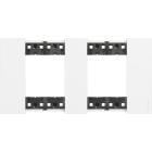 Bticino - Plaque de finition Living Now Collection Les Blancs 2x2 modules finition Blanc