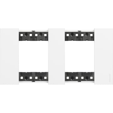LEGRAND Mosaic Plaque double horizontale Blanc - 078804L – ELECDISCOUNT