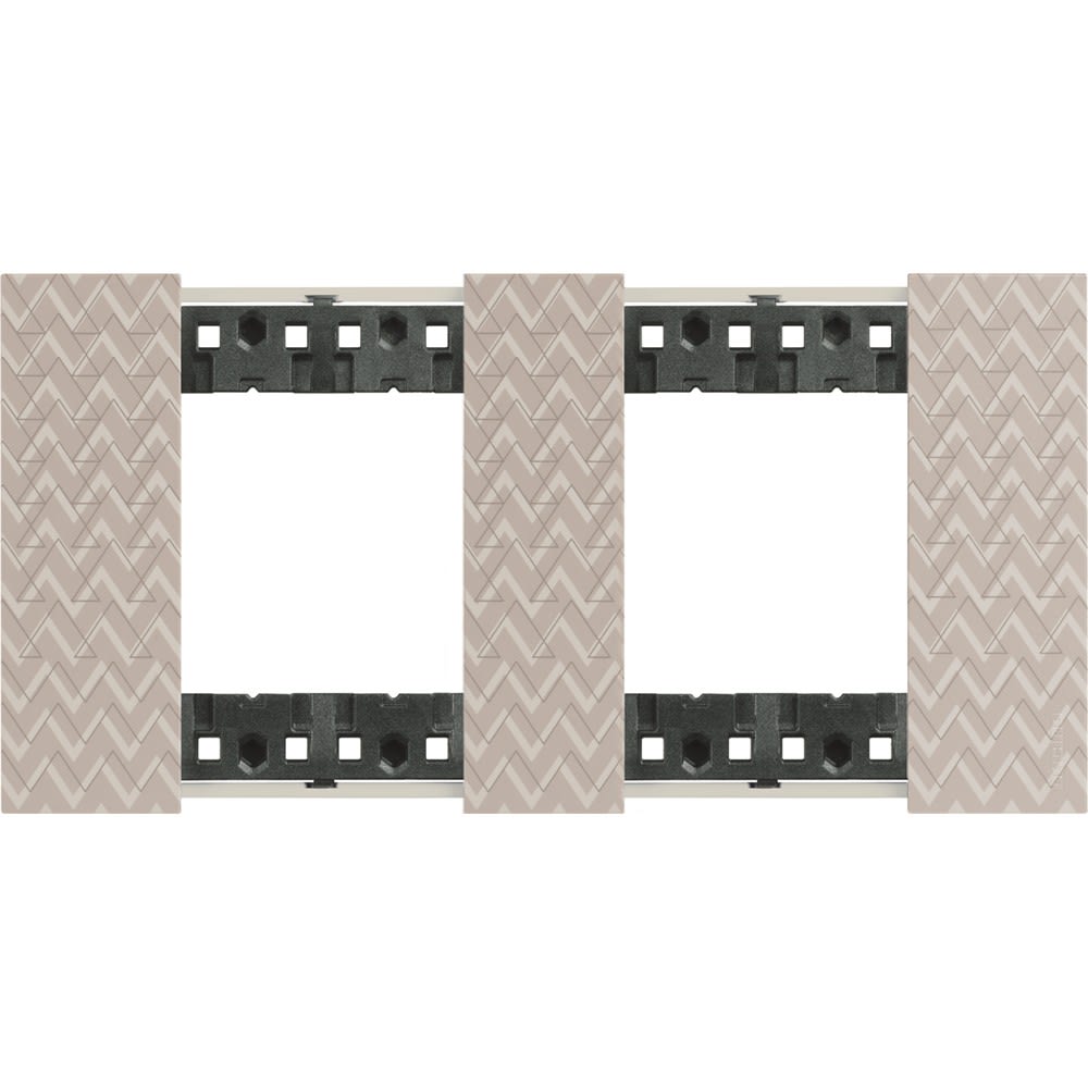 Bticino - Plaque de finition Living Now Collection Les Sables 2x2 modules finition Optic