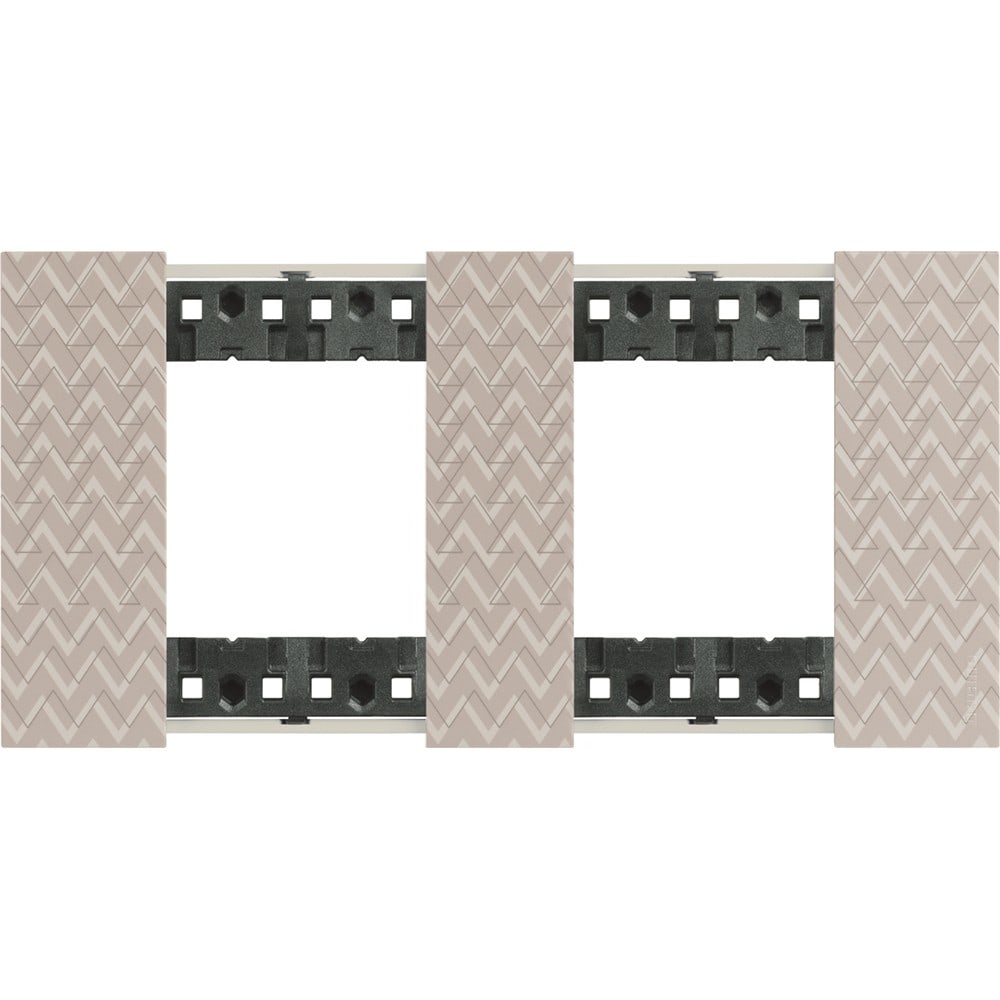 Bticino - Plaque de finition Living Now Collection Les Sables 2x2 modules finition Optic