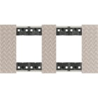 Bticino - Plaque de finition Living Now Collection Les Sables 2x2 modules finition Optic