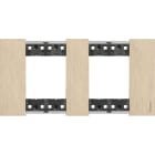 Bticino - Plaque de finition Living Now Collection Les Blancs 2x2 modules finition Or