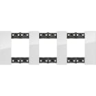 Bticino - Plaque de finition Living Now Collection Les Blancs 3x2 modules finition Glacier