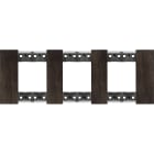 Bticino - Plaque de finition Living Now Collection Les Noirs 3x2 modules finition Noyer