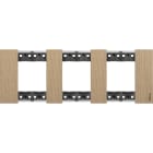 Bticino - Plaque de finition Living Now Collection Les Sables 3x2 modules finition Chêne