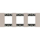 Bticino - Plaque de finition Living Now Collection Les Sables 3x2 modules finition Optic