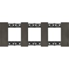 Bticino - Plaque de finition Living Now Collection Les Noirs 3x2 modules - Acier Space