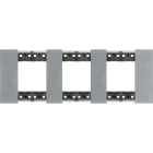 Bticino - Plaque de finition Living Now Collection Les Blancs 3x2 modules - Acier Moon