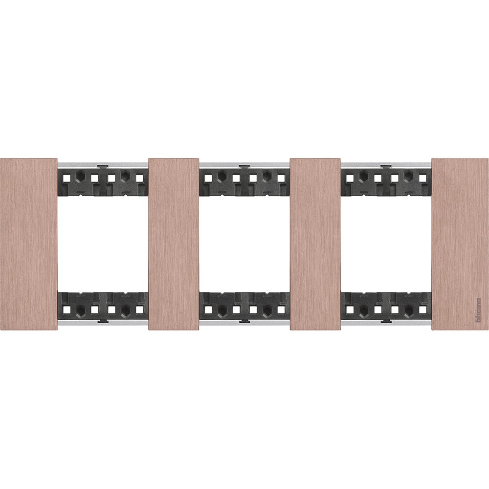 Bticino - Plaque de finition Living Now Collection Les Sables 3x2 modules finition Cuivre