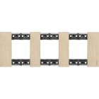 Bticino - Plaque de finition Living Now Collection Les Blancs 3x2 modules finition Or