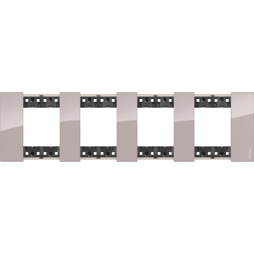 Bticino - Plaque de finition Living Now Collection Les Sables 4x2 modules finition Aurore