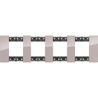 Bticino - Plaque de finition Living Now Collection Les Sables 4x2 modules finition Aurore