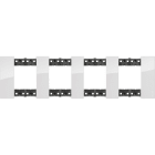 Bticino - Plaque de finition Living Now Collection Les Blancs 4x2 modules finition Glacier