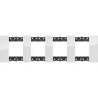 Bticino - Plaque de finition Living Now Collection Les Blancs 4x2 modules finition Glacier