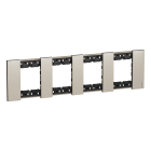 Bticino - Plaque de finition 2x4 modules Champagne - Living Now