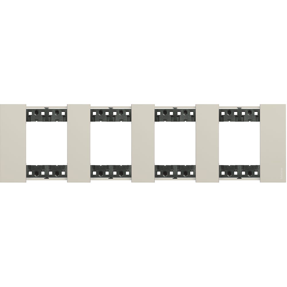 Bticino - Plaque de finition Living Now Collection Les Sables 4x2 modules finition Sable