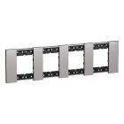 Bticino - Plaque de finition 2x4 modules Acier - Living Now