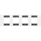 Bticino - Plaque de finition Living Now Collection Les Blancs 4x2 modules finition Blanc