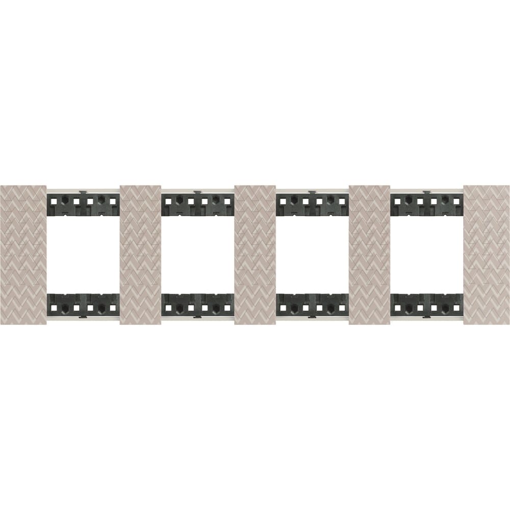 Bticino - Plaque de finition Living Now Collection Les Sables 4x2 modules finition Optic